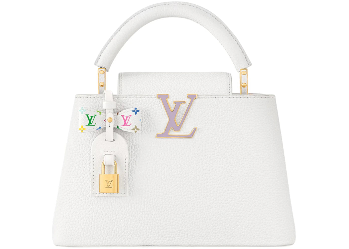 Louis Vuitton x Takashi Murakami Capucines BB White