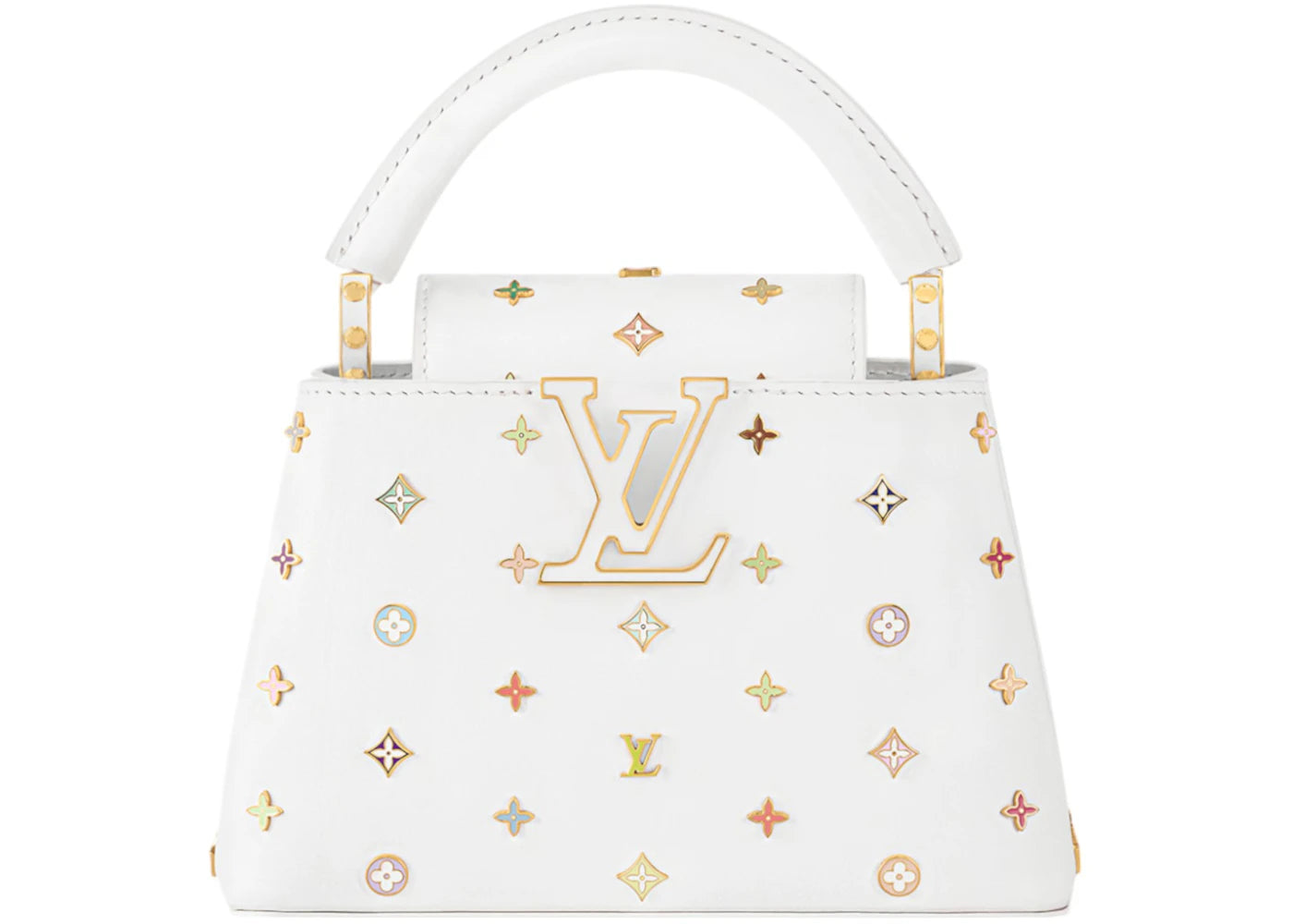 Louis Vuitton x Takashi Murakami Capucines Mini White