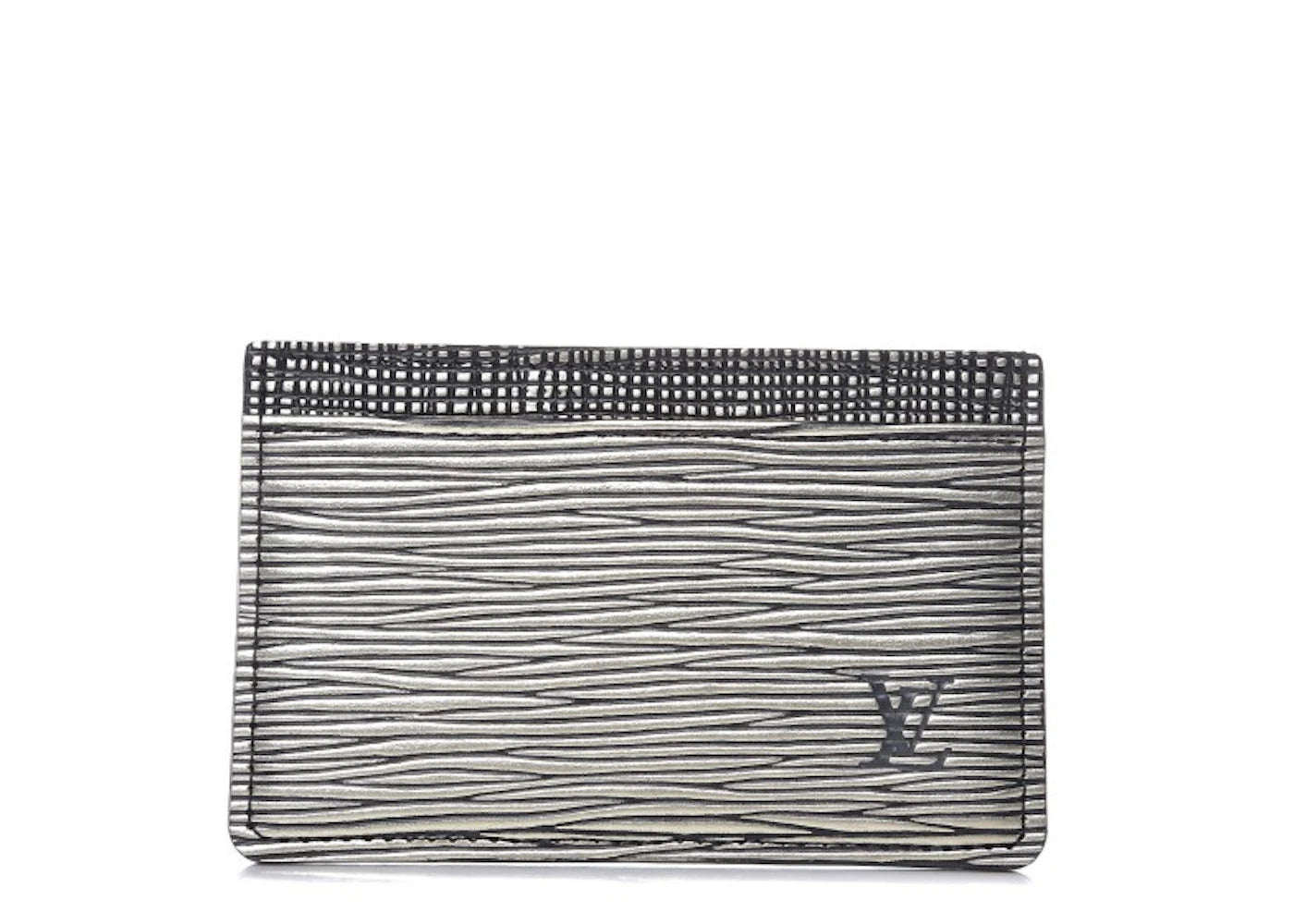 Louis Vuitton Card Holder Epi Metallic Platine