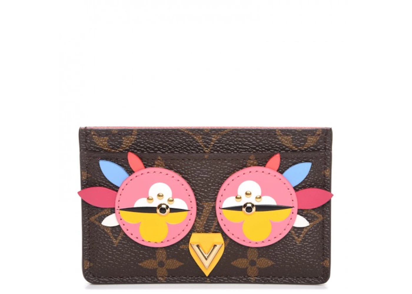 Louis Vuitton Card Holder Lovely Birds Monogram Brown/Pink