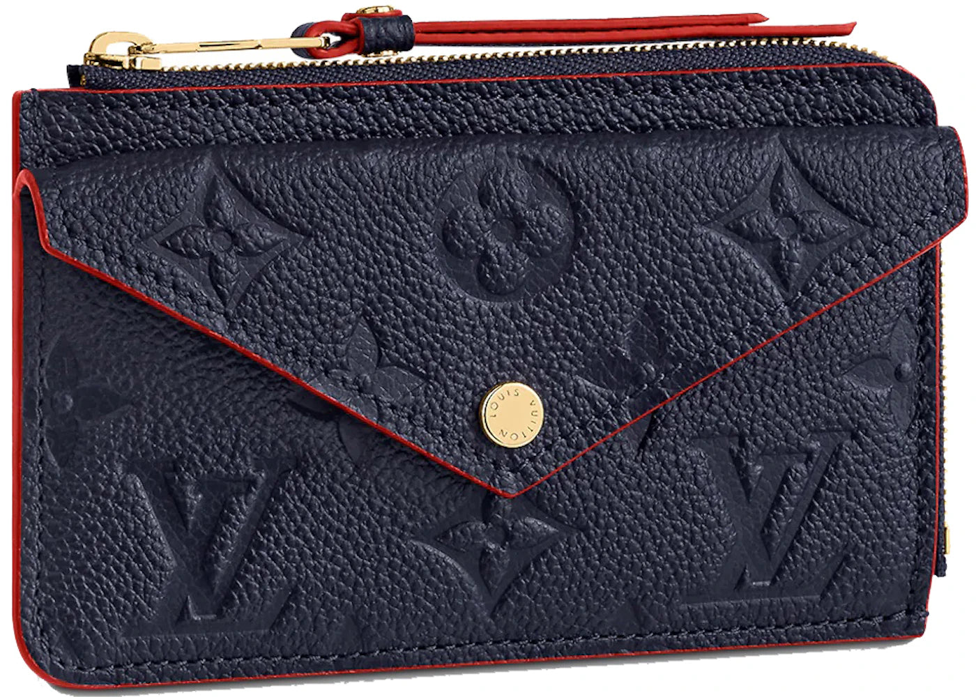 Louis Vuitton Card Holder Recto Reverso Monogram Empriente Navy/Red