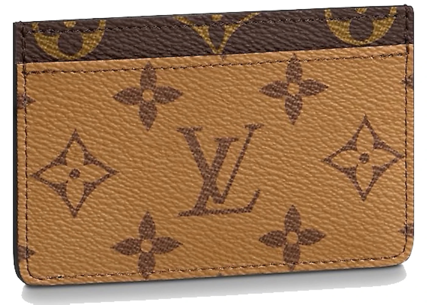 Louis Vuitton Card Holder Reverse Monogram Canvas Brown