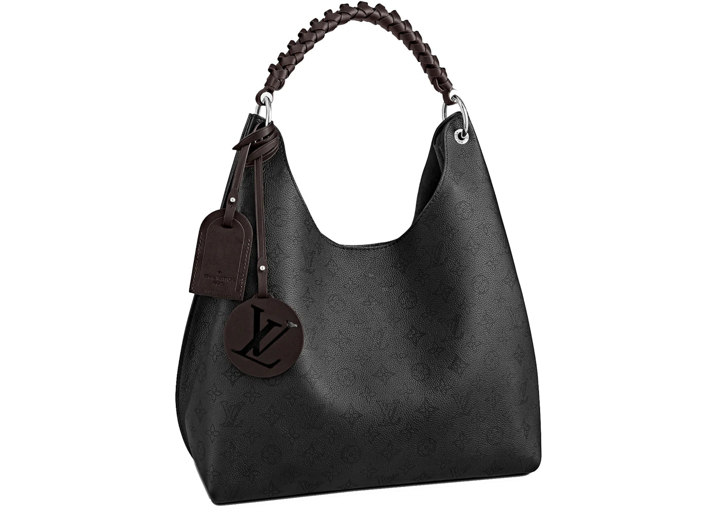 Louis Vuitton Carmel Mahina Hobo Bag Black