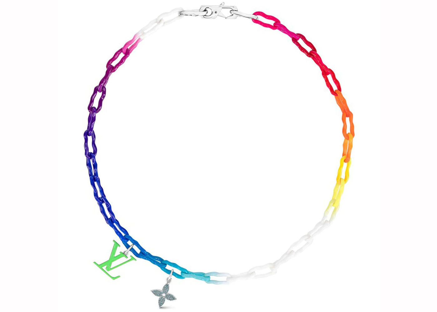 Louis Vuitton Ceramic Chain Necklace Rainbow