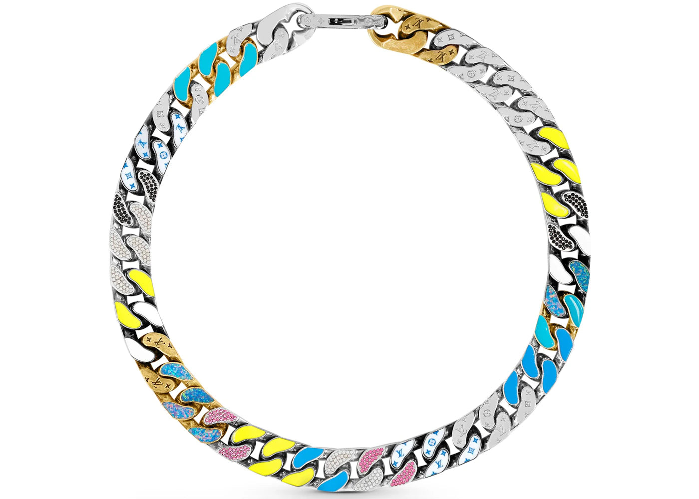 Louis Vuitton Chain Link Necklace Multicolor