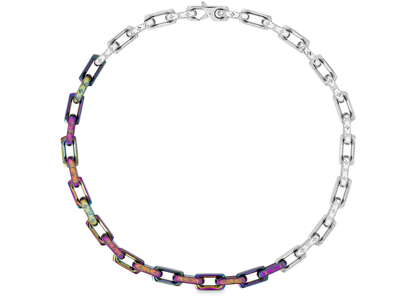 Louis Vuitton Chain Necklace Monogram Rainbow