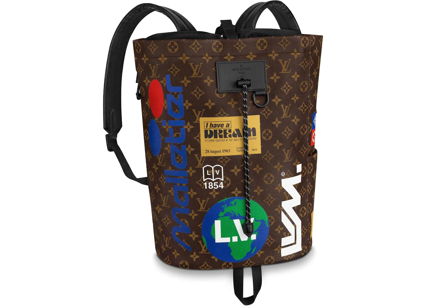 Louis Vuitton Chalk Backpack Monogram Logo Story Brown