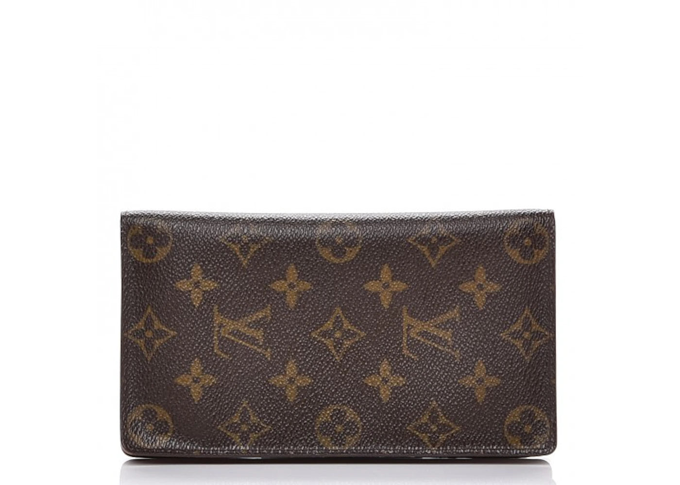 Louis Vuitton Checkbook Wallet Porte Chequier Cartes Credit European Monogram Brown