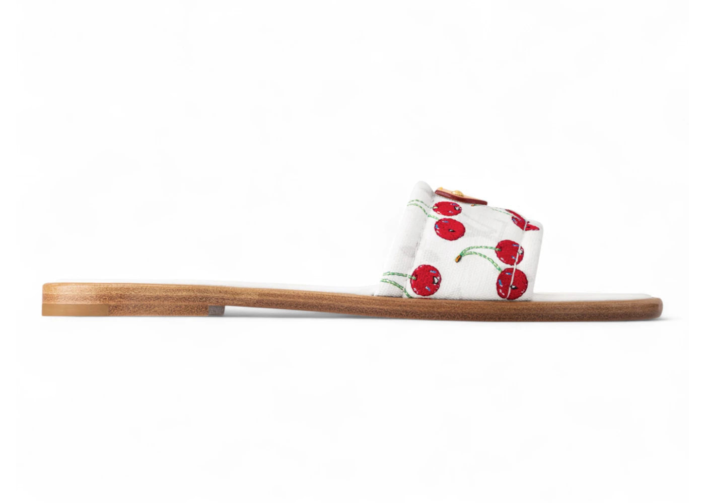 Louis Vuitton Cherry Lily Flat Mule x Takashi Murakami White