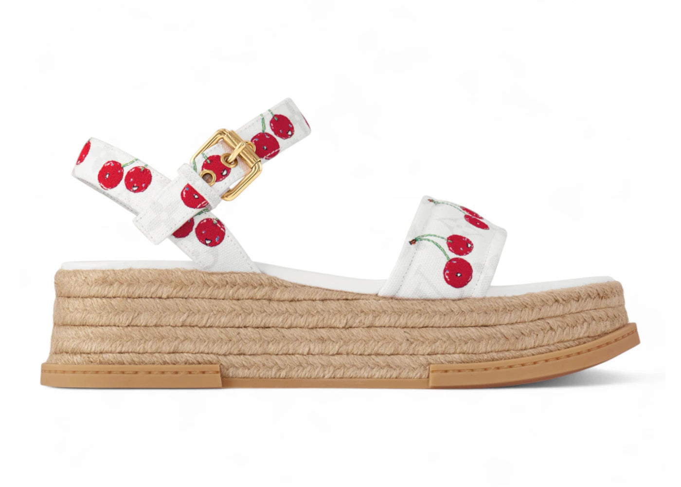 Louis Vuitton Cherry Maya Platform Sandal x Takashi Murakami White