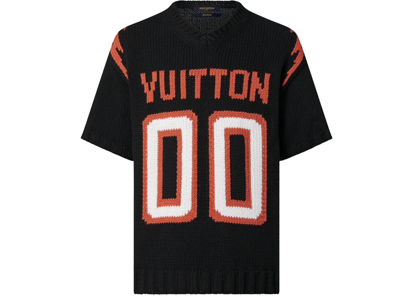 Louis Vuitton Chunky Intarsia Football T-shirt Black
