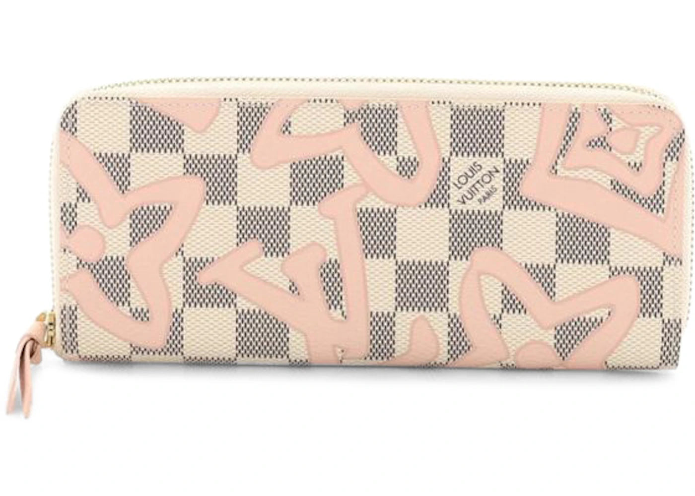 Louis Vuitton Clemence Wallet Damier Azur Tahitienne Rose Ballerine