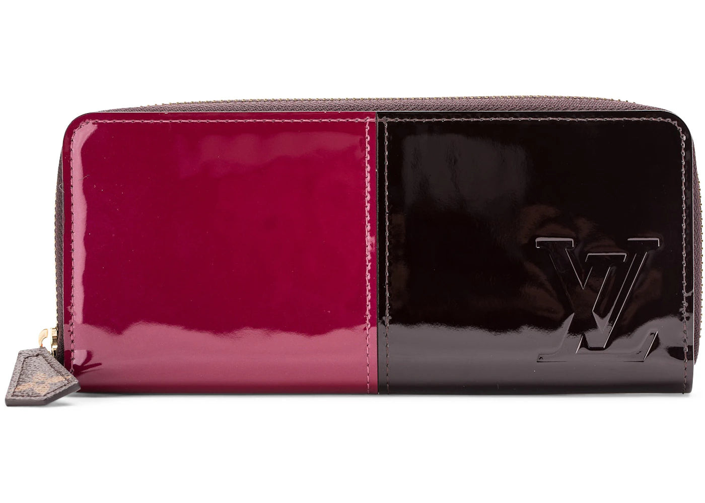 Louis Vuitton Clemence Wallet Patent Leather Magenta