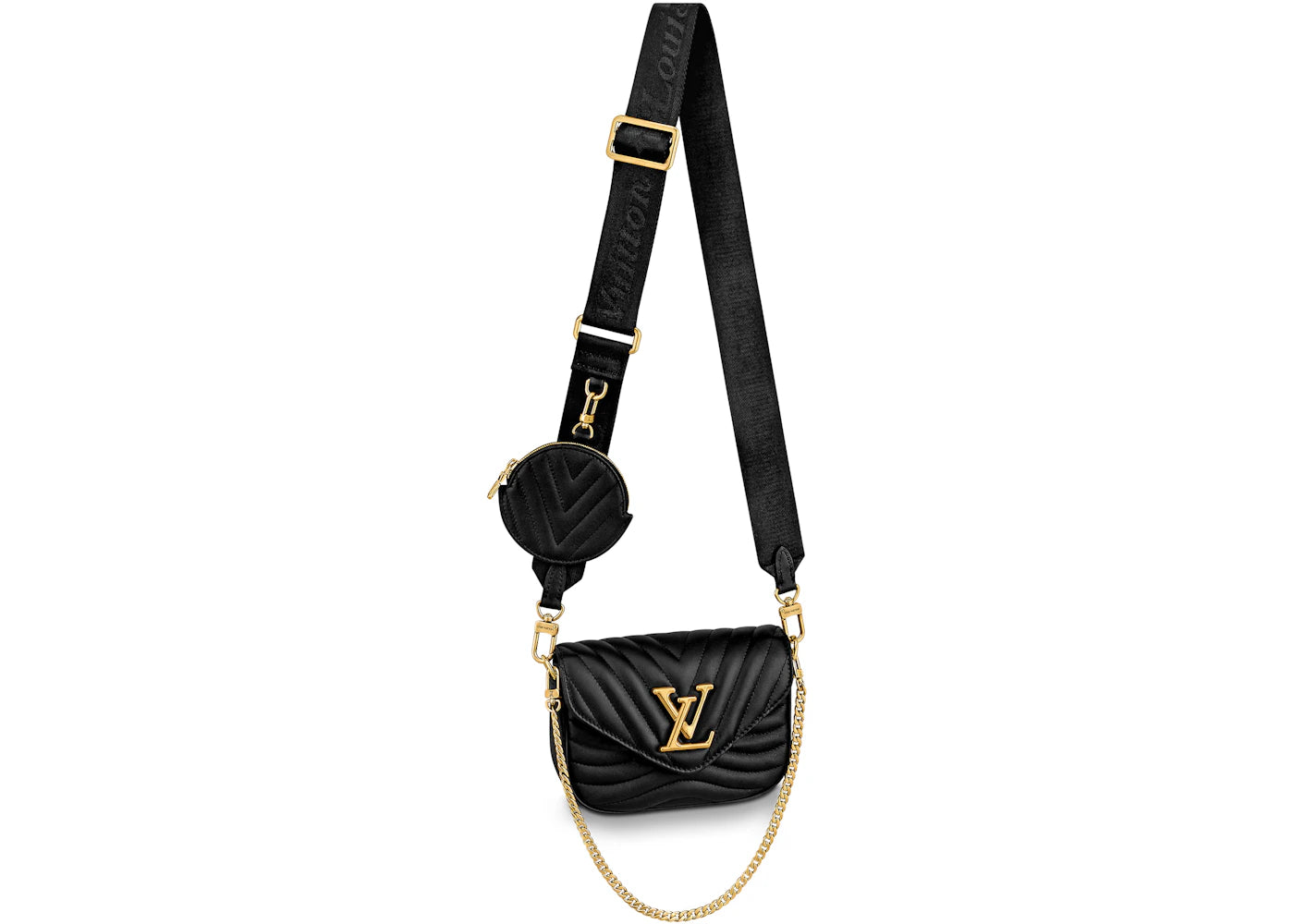 Louis Vuitton Clutch Bag New Wave Multi Black