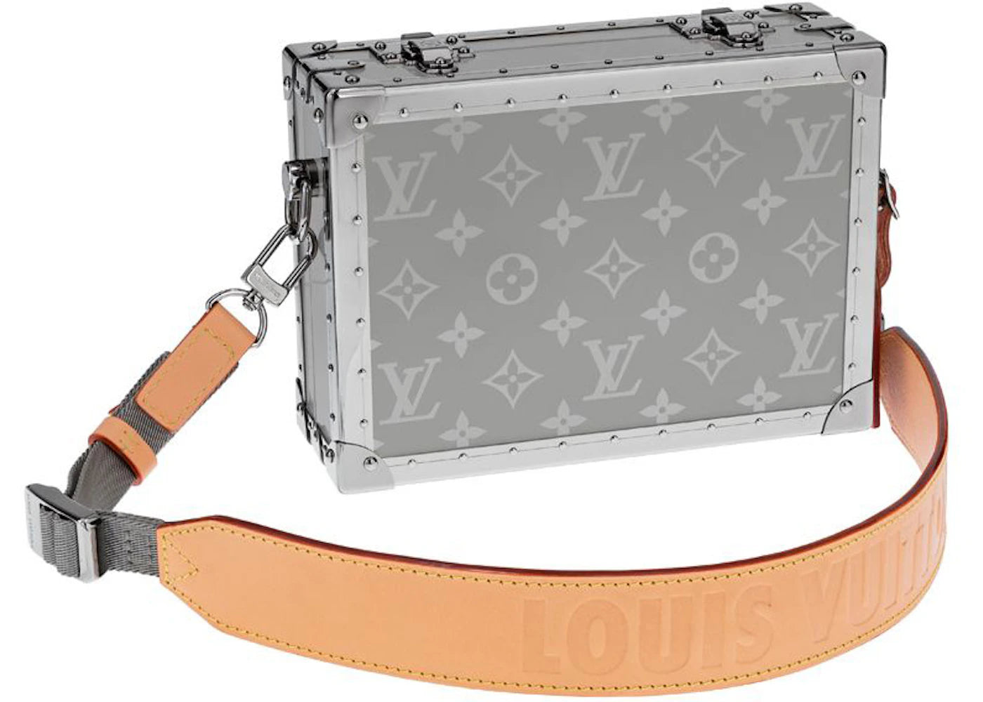 Louis Vuitton Clutch Box Monogram Titanium Silver
