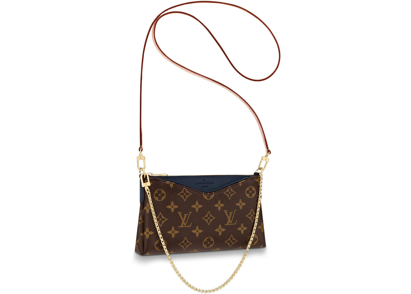 Louis Vuitton Clutch Pallas Monogram Marine Bleu