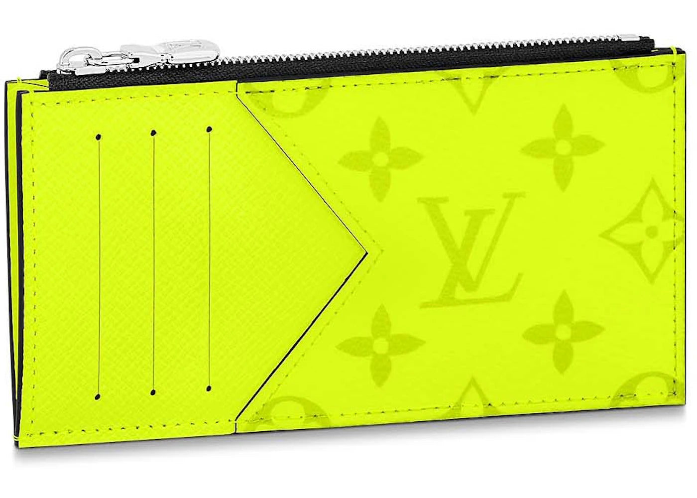 Louis Vuitton Coin Card Holder Neon Yellow