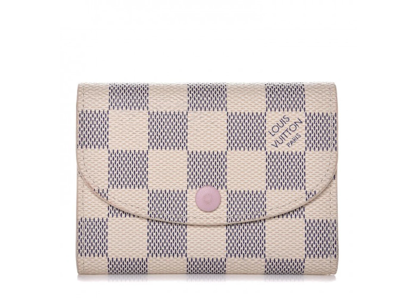 Louis Vuitton Coin Purse Rosalie Damier Azur Rose Ballerine