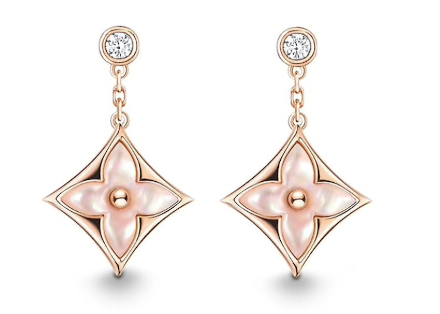 Louis Vuitton Color Blossom BB Star Ear Studs Pink