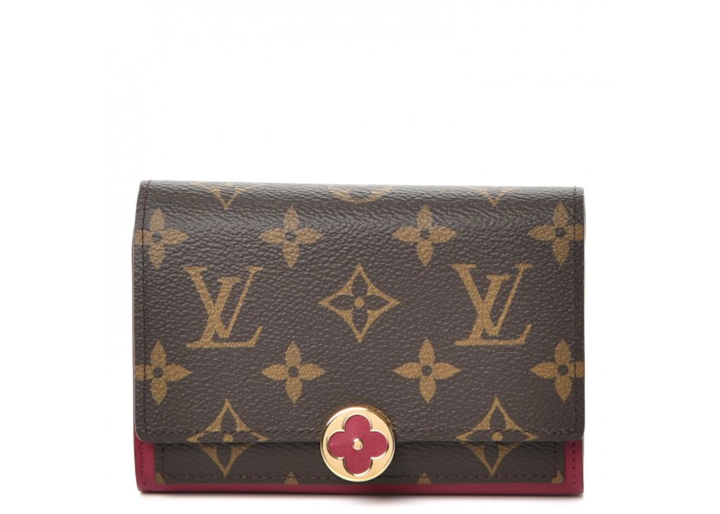 Louis Vuitton Compact Wallet Flore Monogram Fuchsia