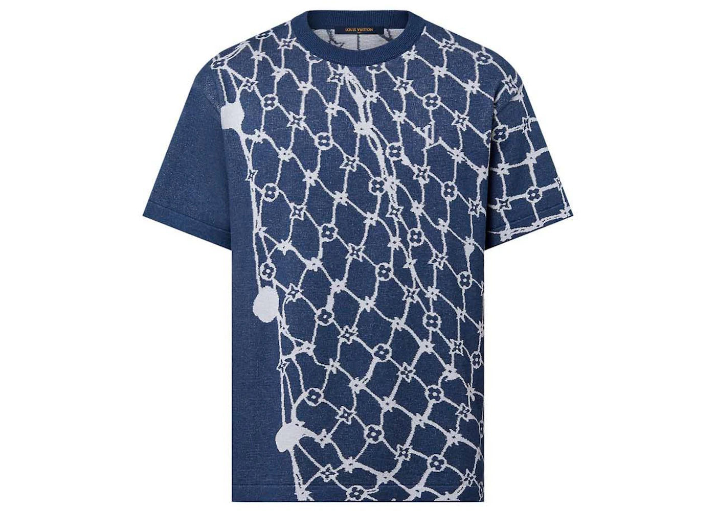 Louis Vuitton Cotton Short-Sleeved Crewneck Navy Blue