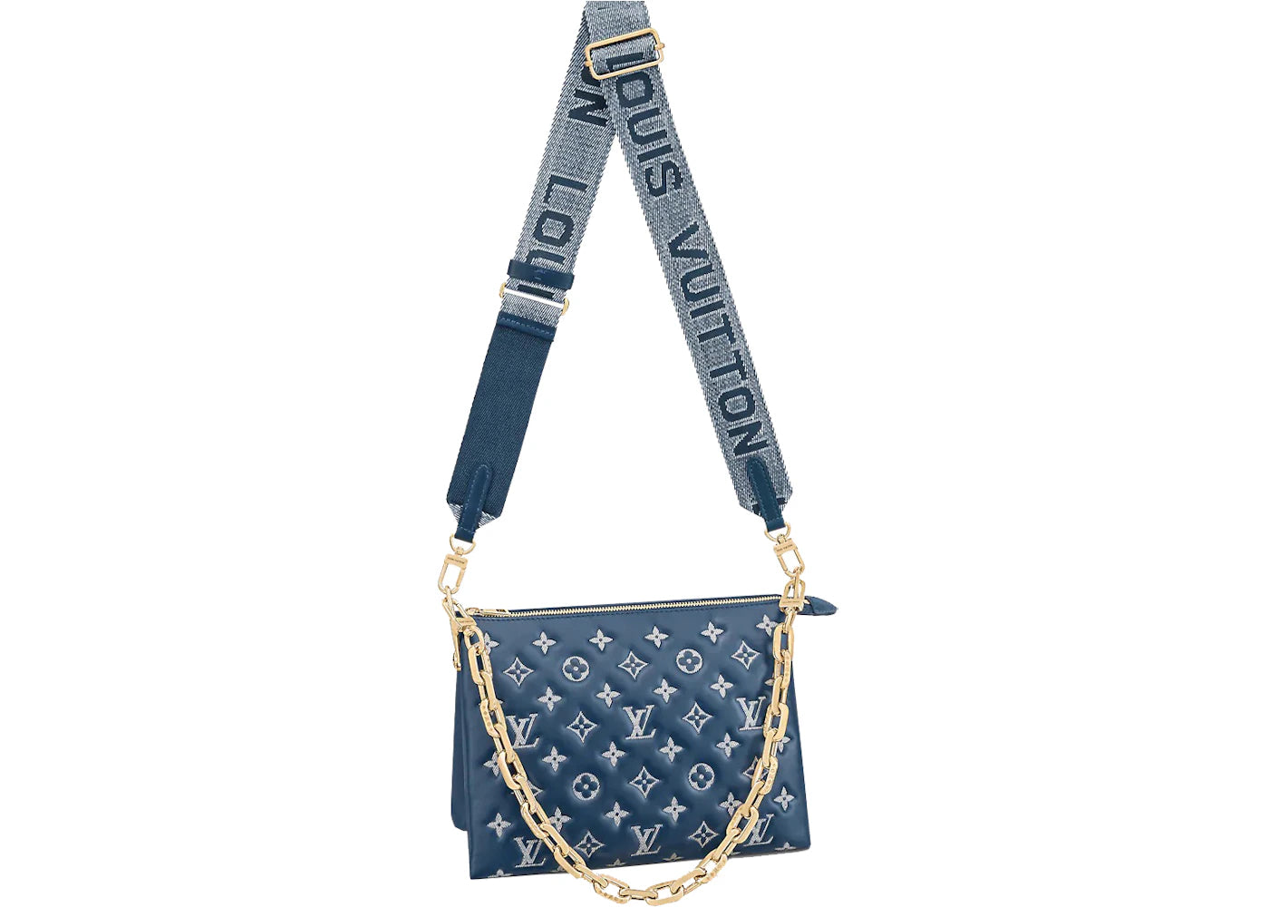 Louis Vuitton Coussin PM Denim Jacquard Navy Blue