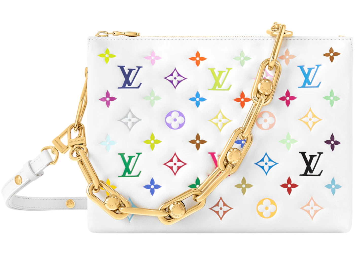 Louis Vuitton x Takashi Murakami Coussin PM White Multicolored