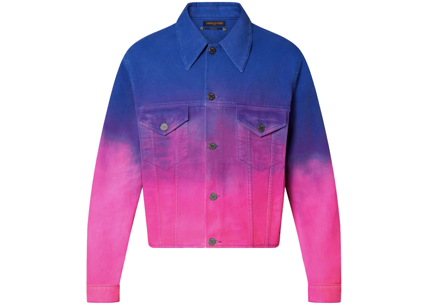 Louis Vuitton Cropped Gradient Denim Jacket Grege