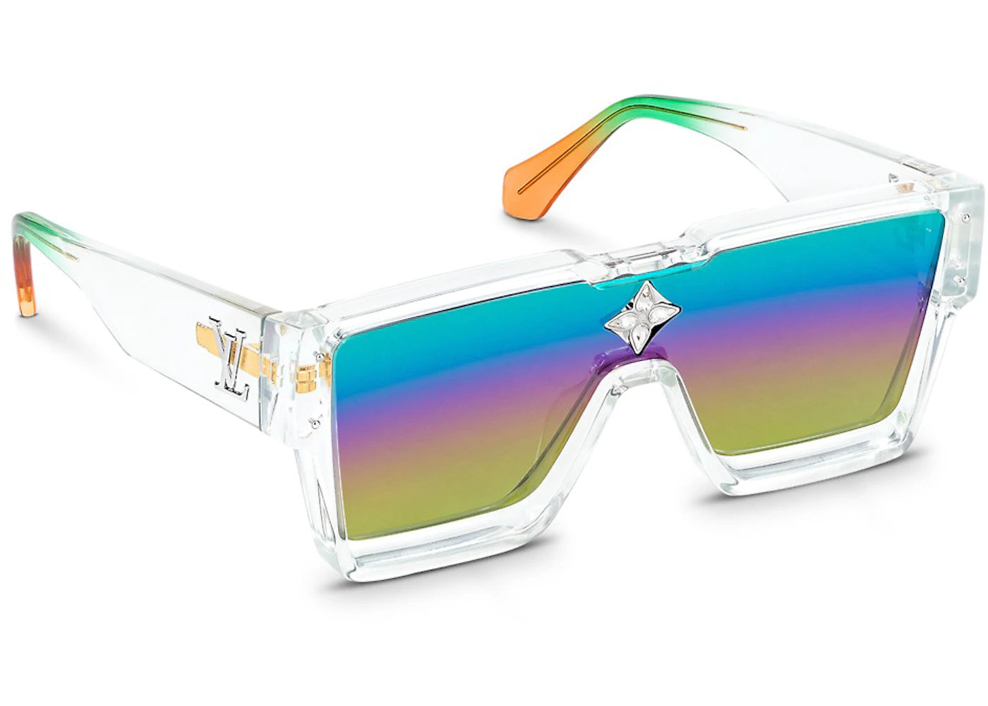 Louis Vuitton Cyclone Sunglasses Clear Multicolor Gradient (Z1832E)