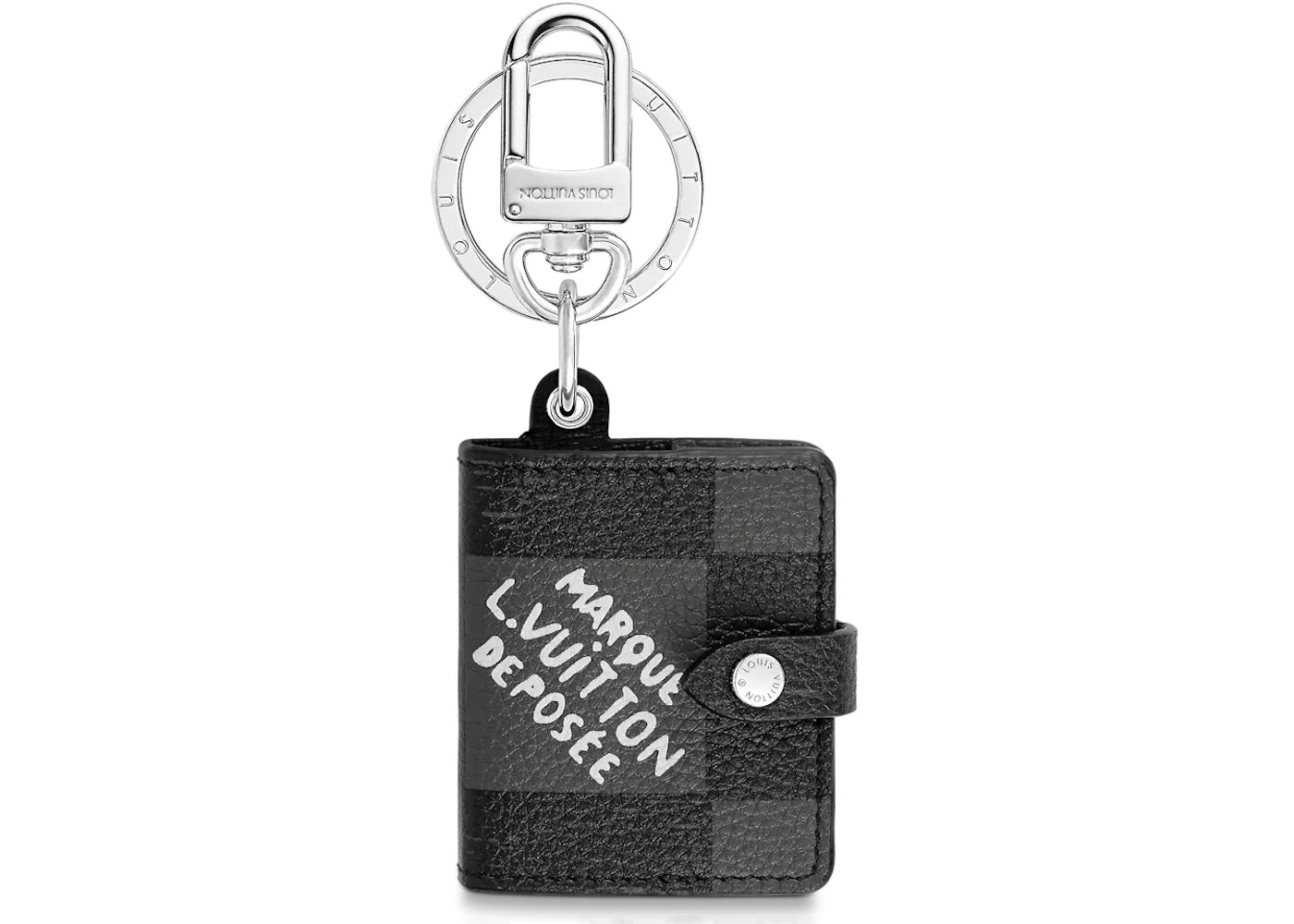 Louis Vuitton Damier Archives Notebook Bag and Charm Key Holder Graphite