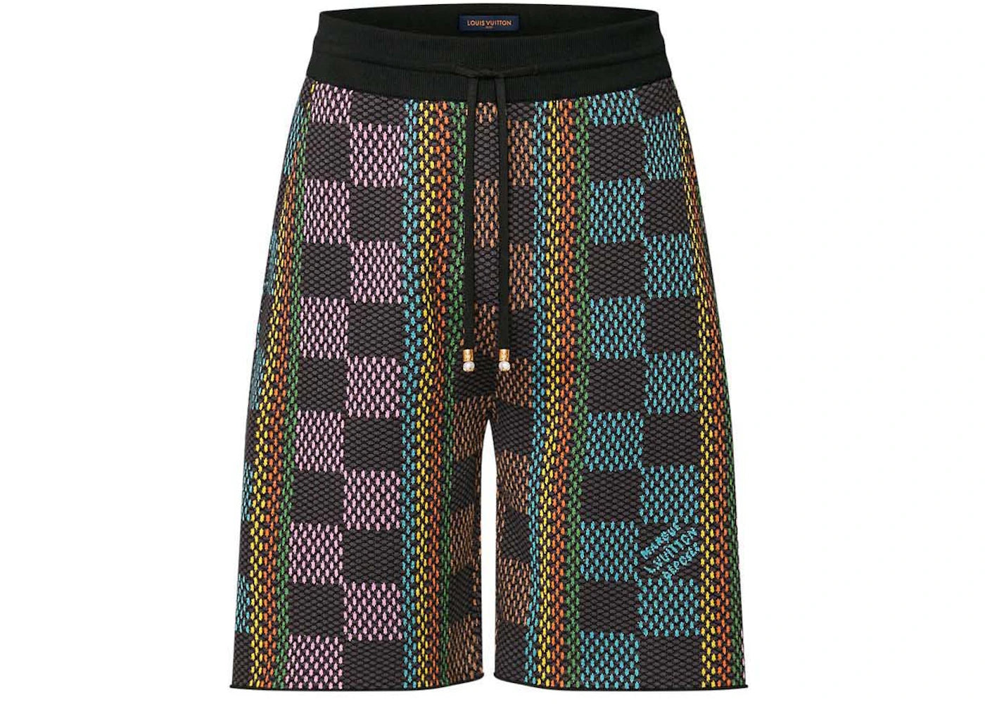 Louis Vuitton Damier Cotton Knit Shorts Multicolor