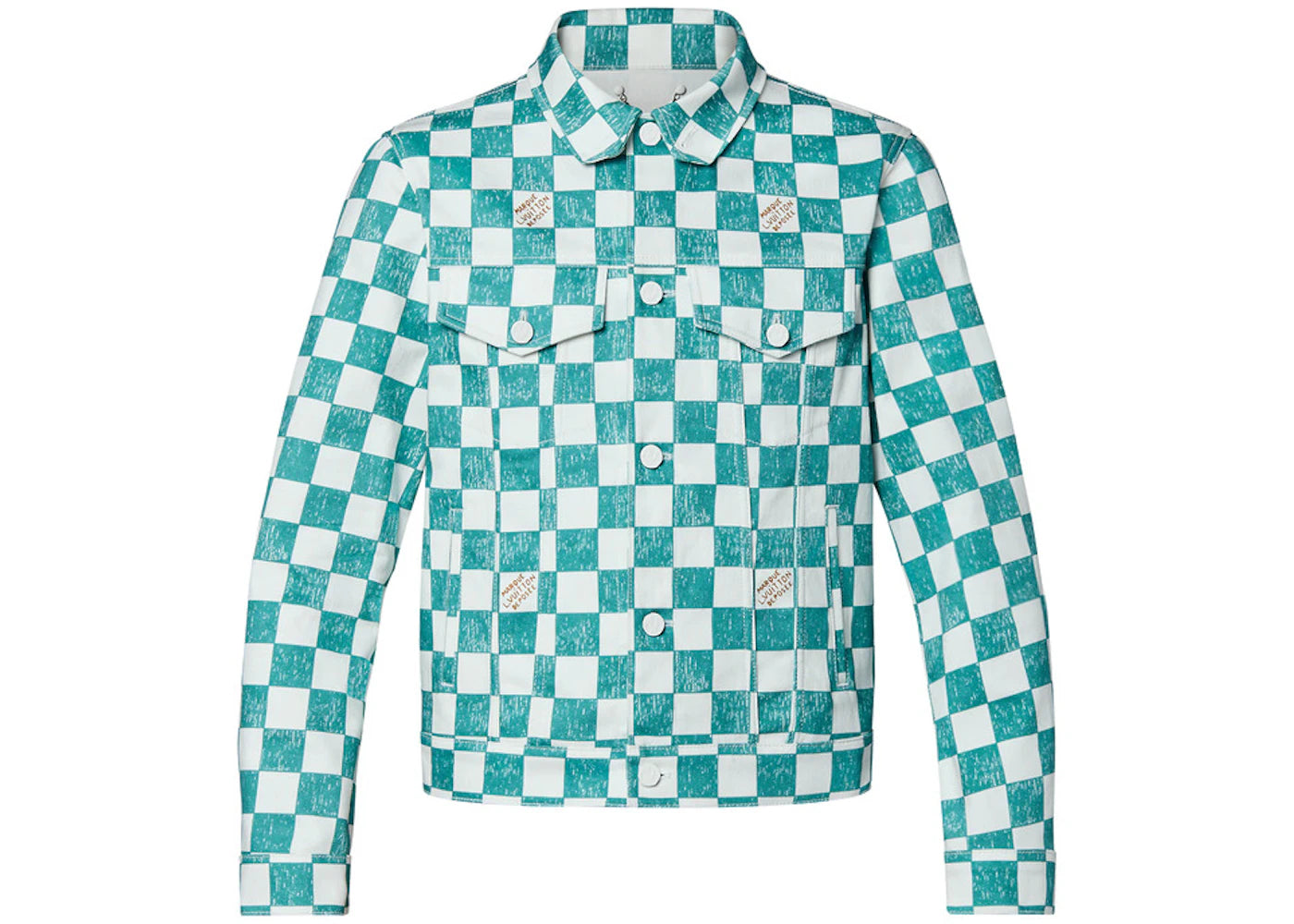 Louis Vuitton Damier Denim Trucker Jacket Ocean