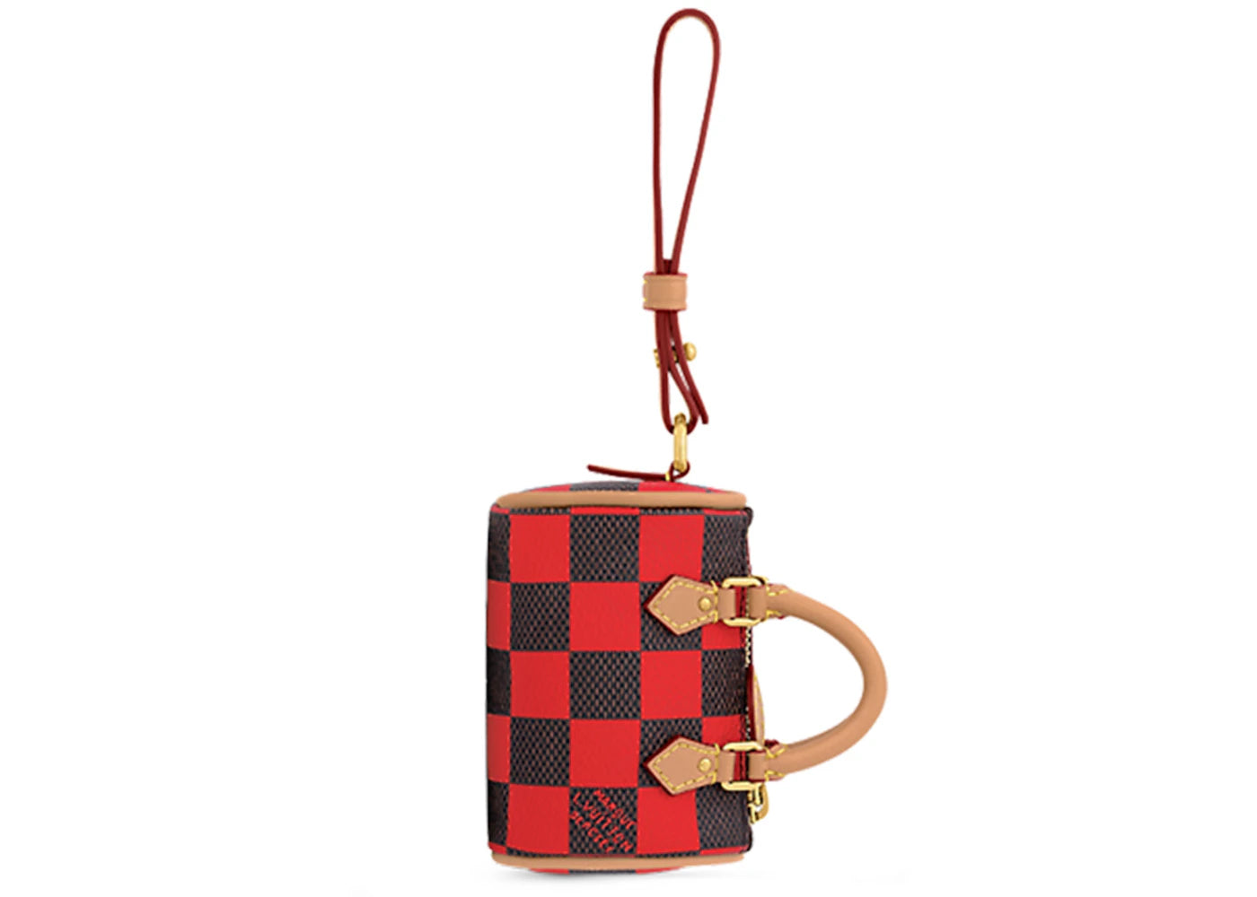 Louis Vuitton Damier Pop Mini Speedy Bag Charm Red