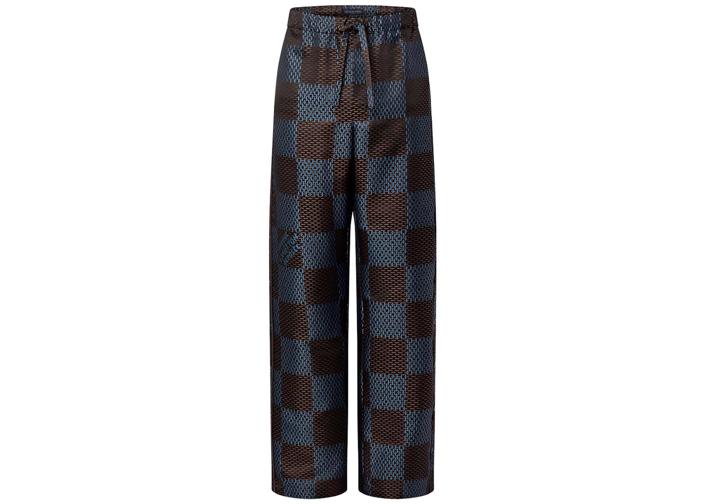 Louis Vuitton Damier Silk Pyjama Pants Classic Blue