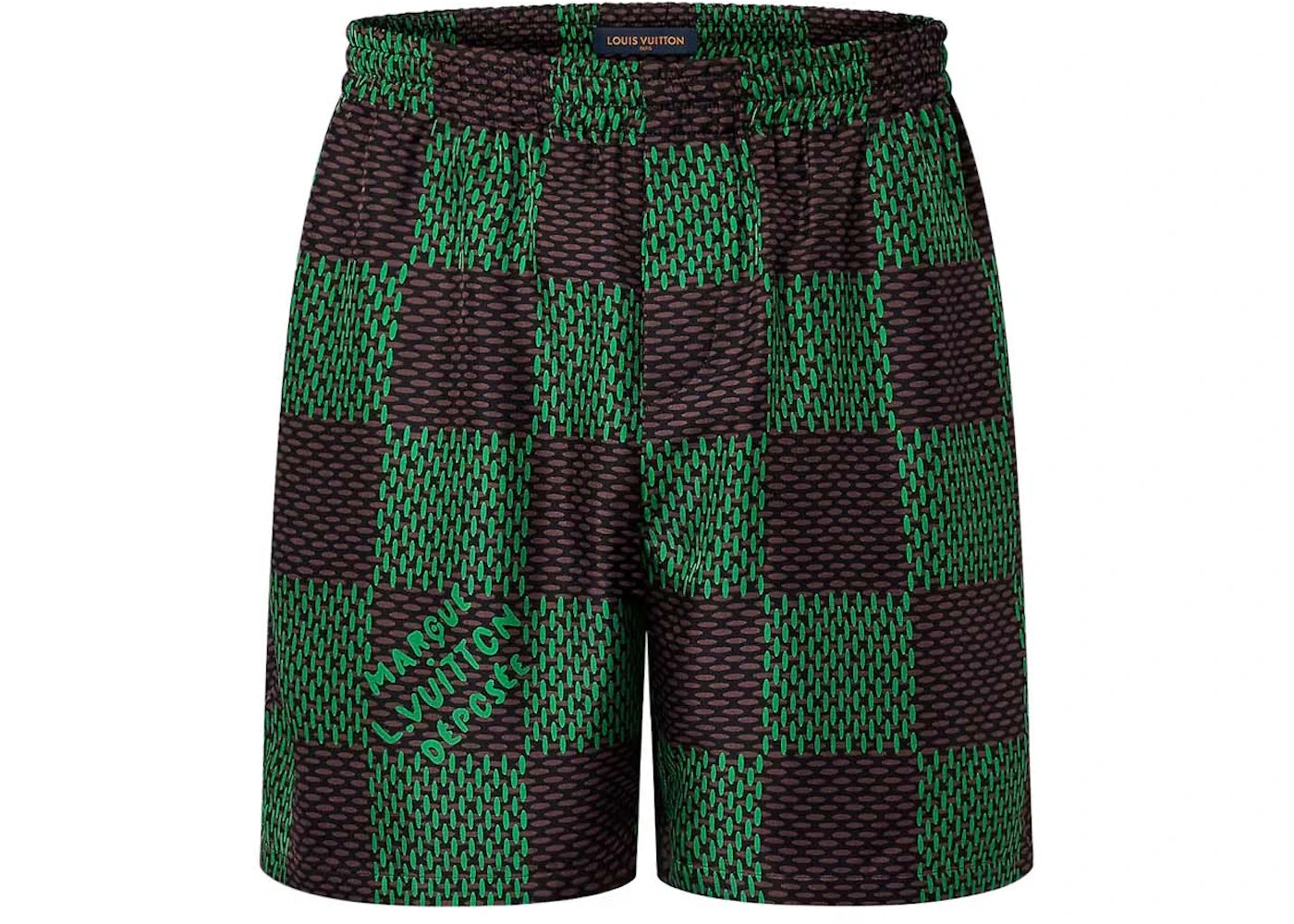 Louis Vuitton Damier Silk Shorts Jolly Green