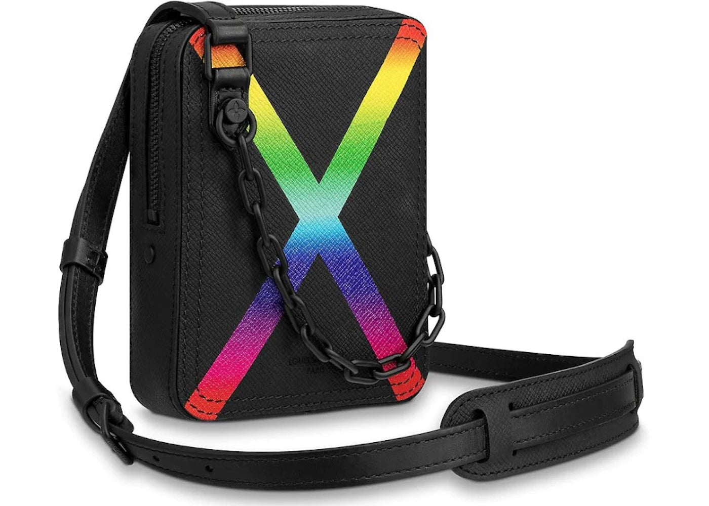 Louis Vuitton Danube Messenger Taiga Black/Rainbow