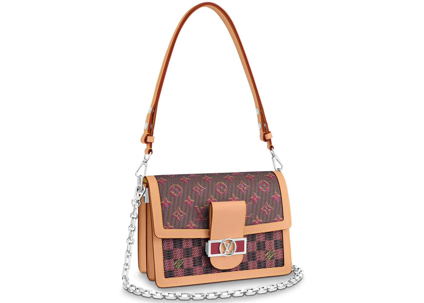 Louis Vuitton Dauphine Damier Monogram LV Pop MM Pink