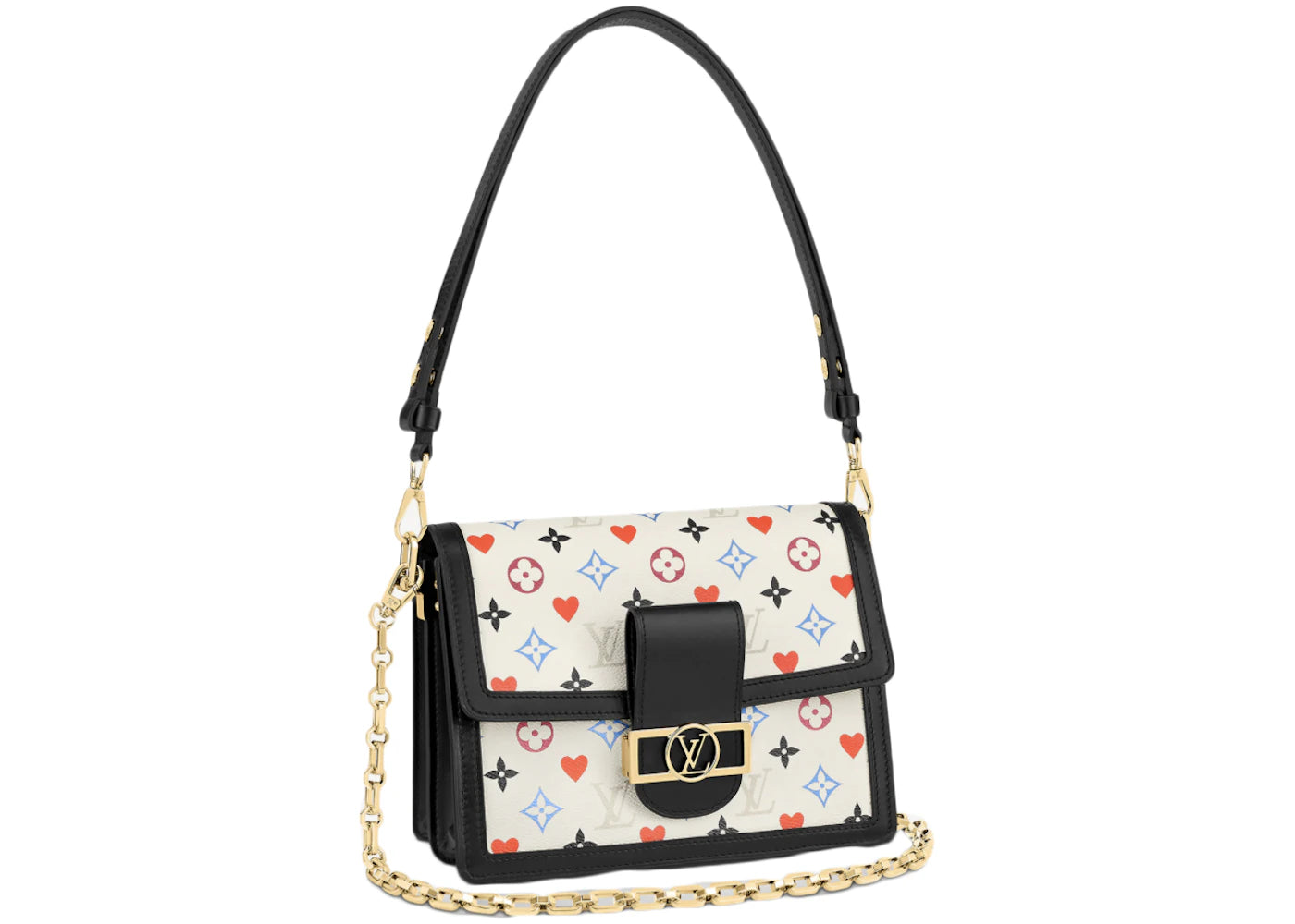 Louis Vuitton Dauphine MM Game On White