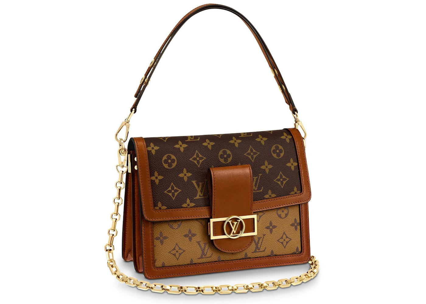Louis Vuitton Dauphine Monogram Reverse MM Brown