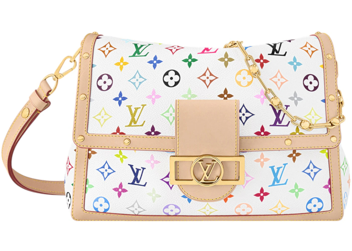 Louis Vuitton x Takashi Murakami Dauphine Soft GM White