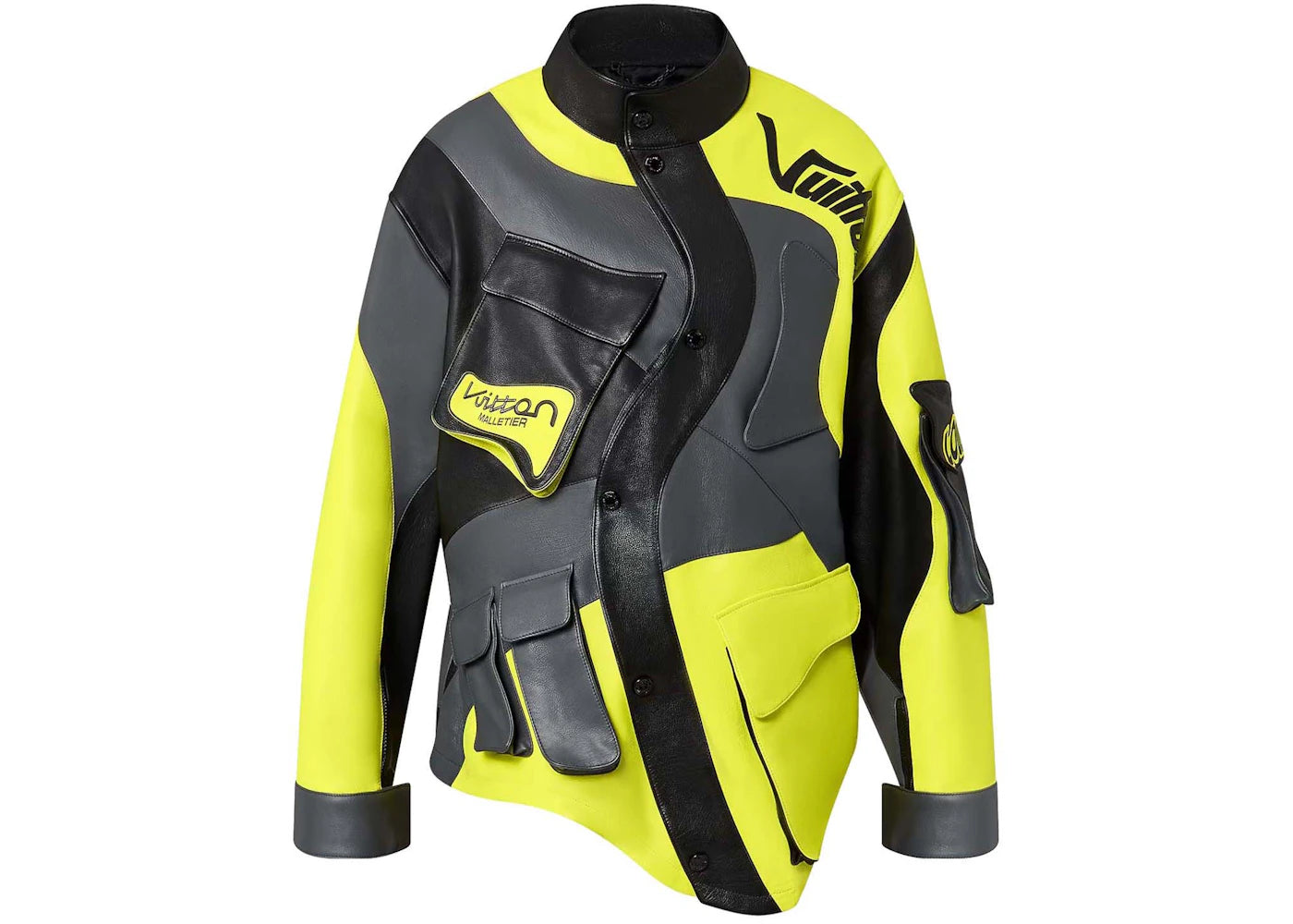 Louis Vuitton Disorted Motocycle Leather Jacket Black