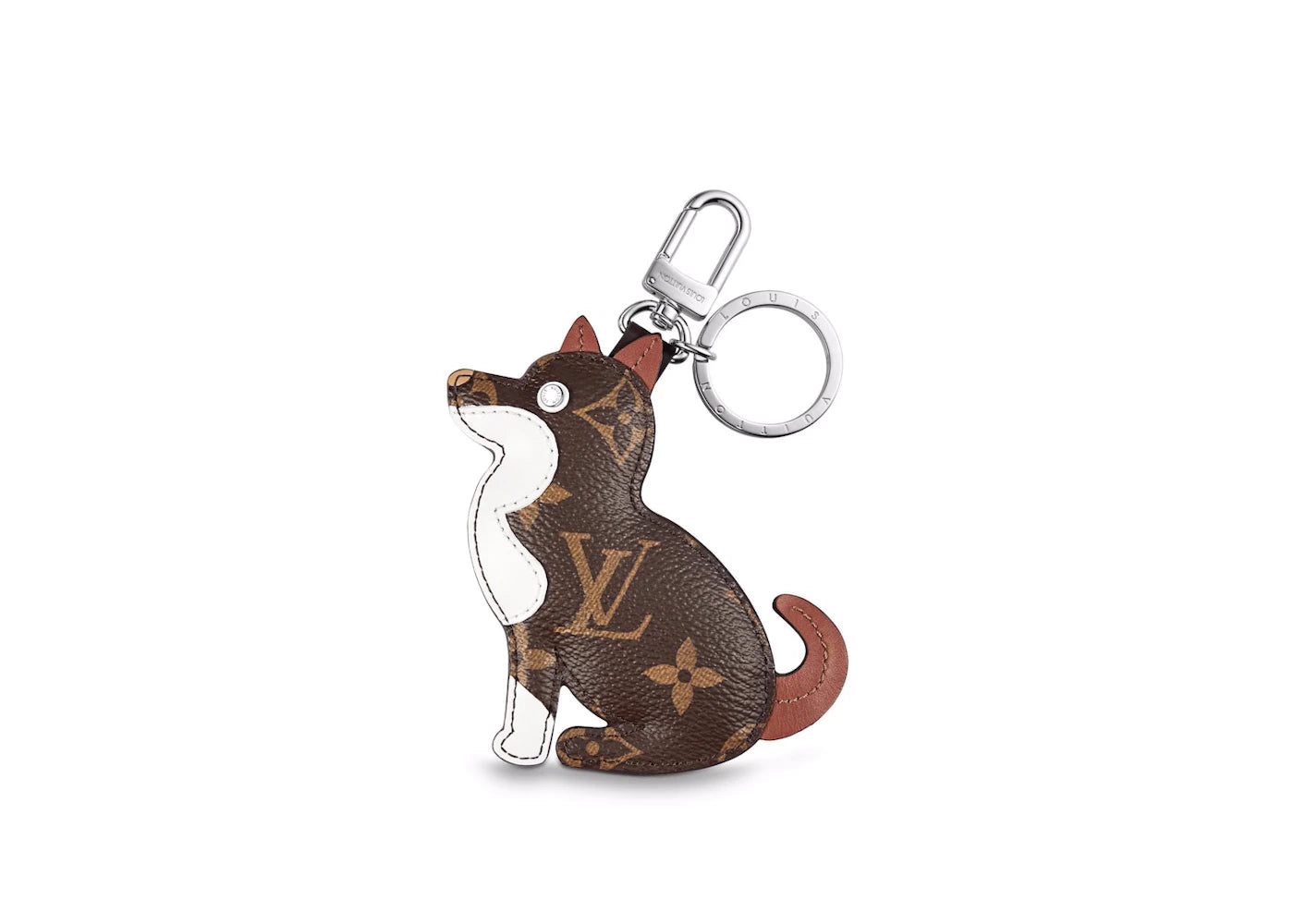 Louis Vuitton Dog Bag Charm and Key Holder Monogram Brown