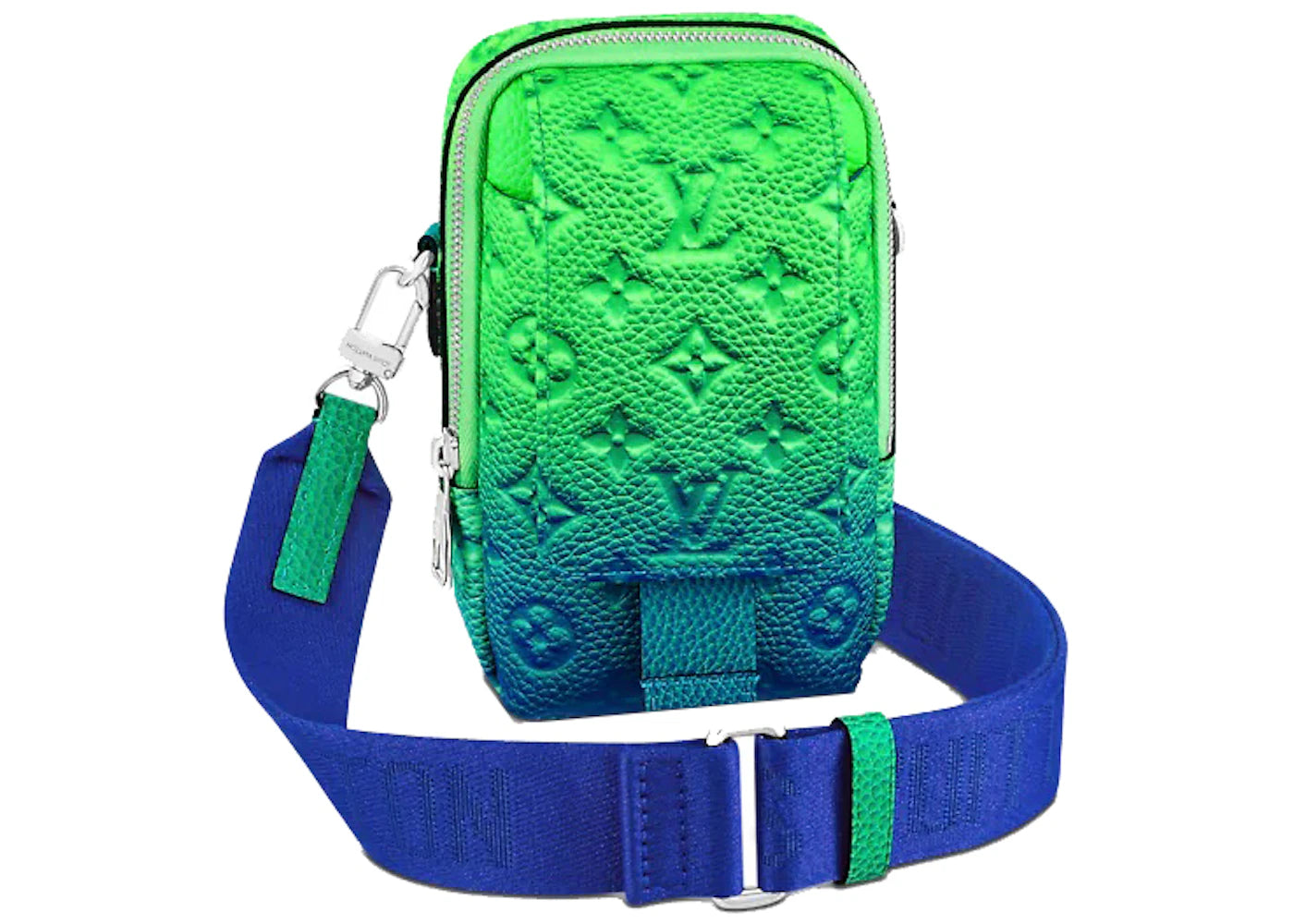 Louis Vuitton Double Phone Pouch Taurillon Illusion Blue/Green
