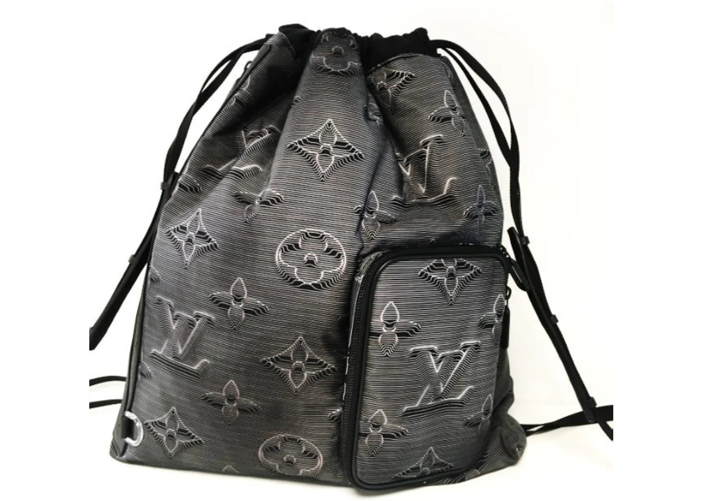 Louis Vuitton Drawstring Backpack Monogram 3D Gray/Black