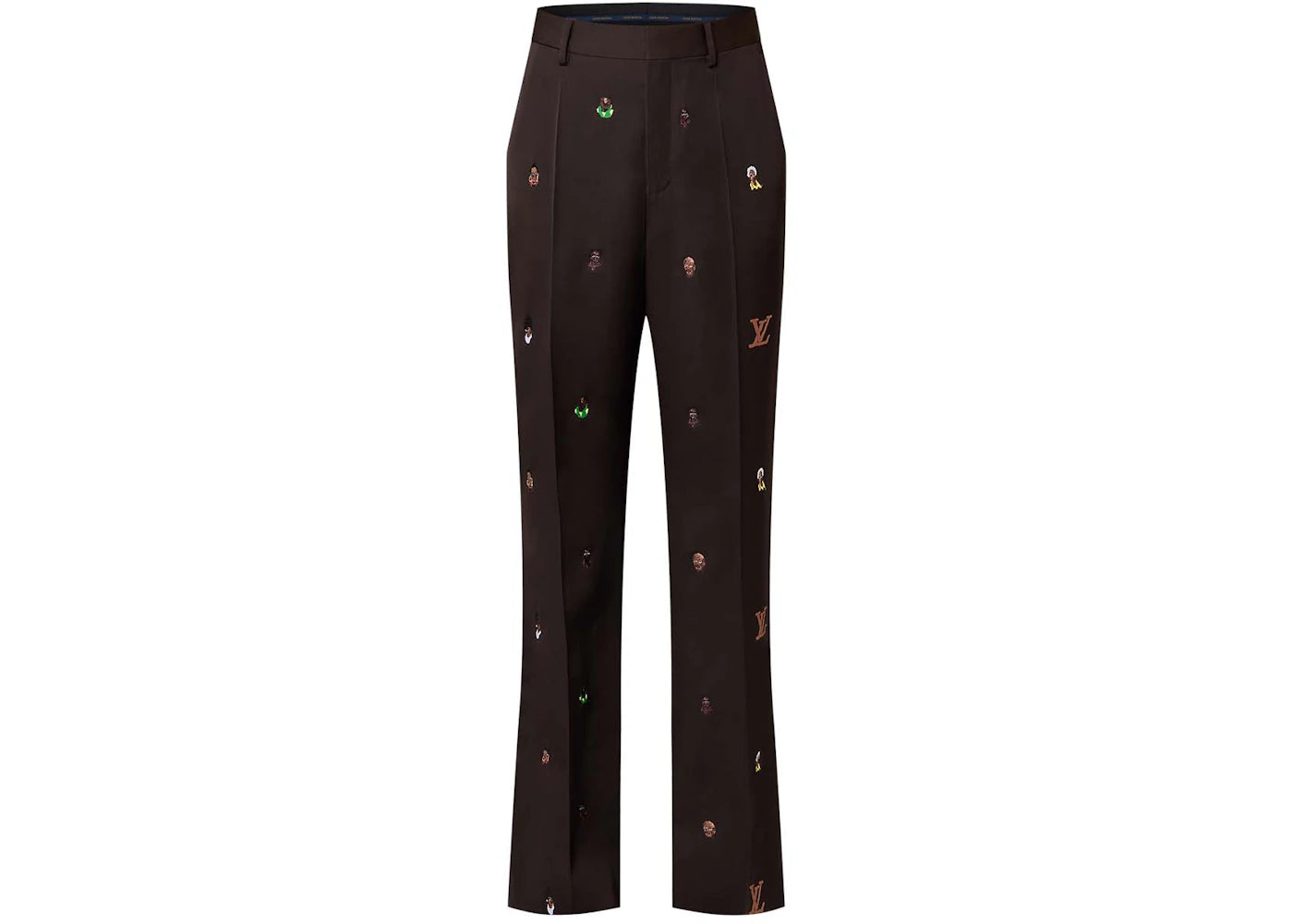 Louis Vuitton Embroidered Classic Flared Pants Henry Taylor Ebony