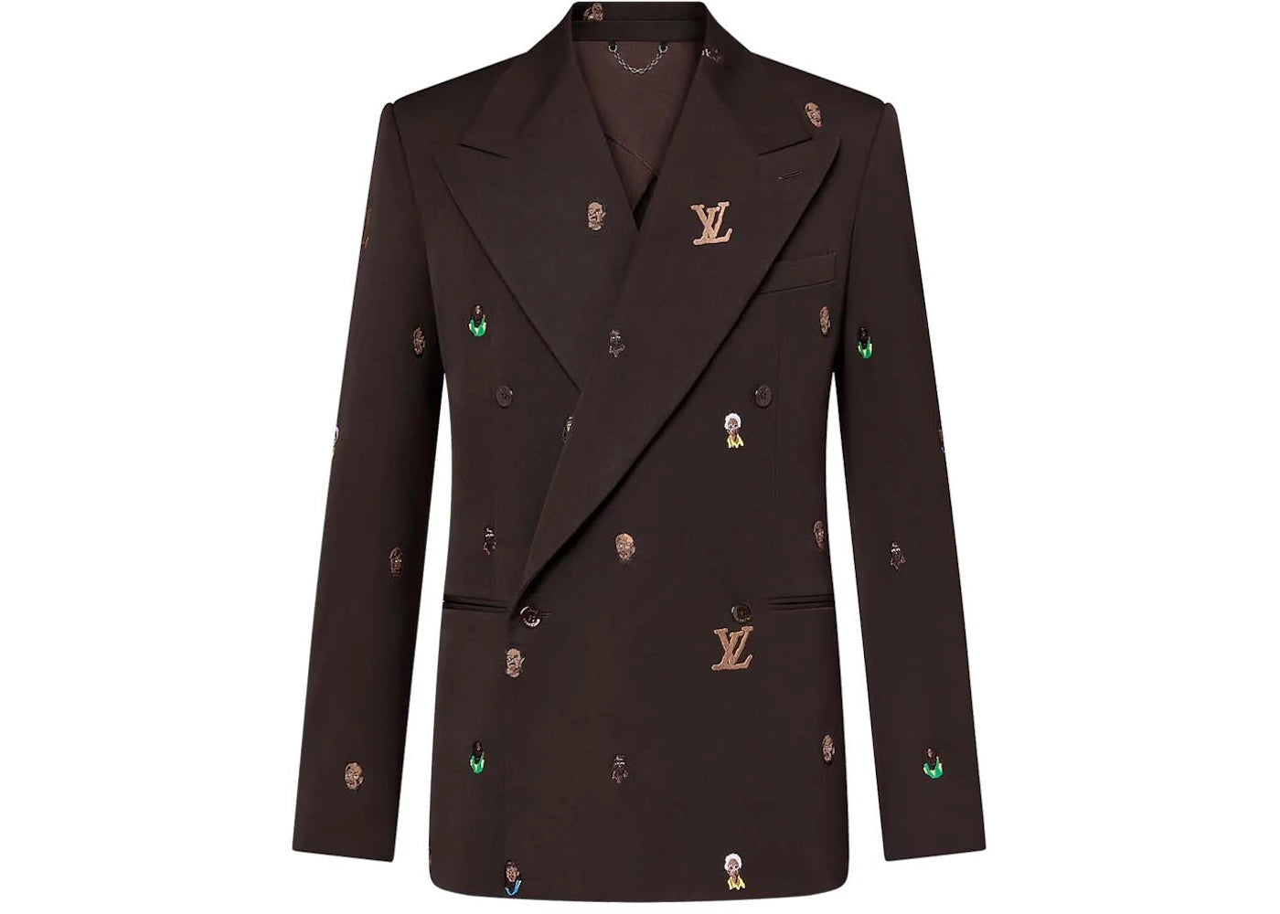 Louis Vuitton Embroidered Double-Breasted Jacket Henry Taylor Ebony