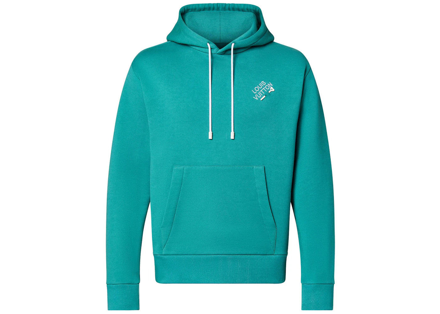 Louis Vuitton Embroidered Signature Hoodie Ocean