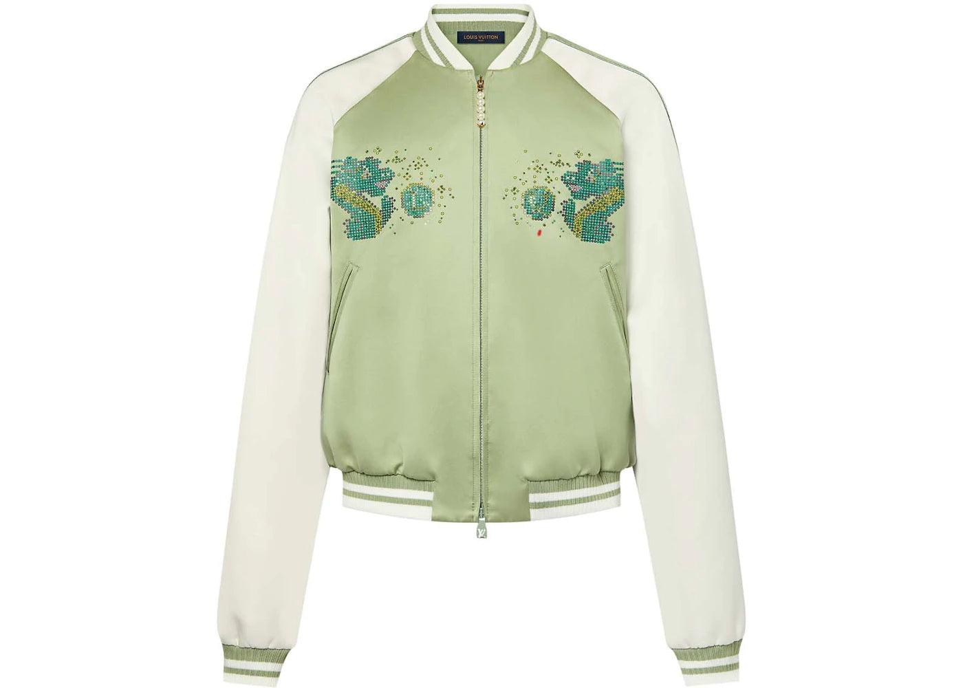 Louis Vuitton Embroidered Souvenir Jacket Pale Green