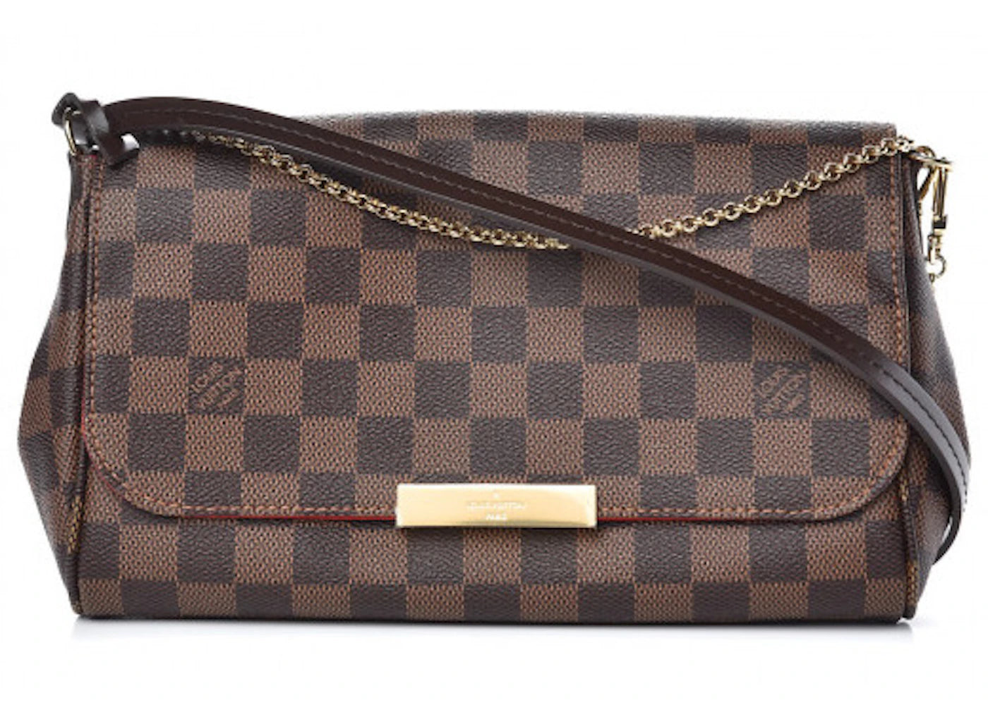 Louis Vuitton Favorite Damier Ebene MM Red Lining