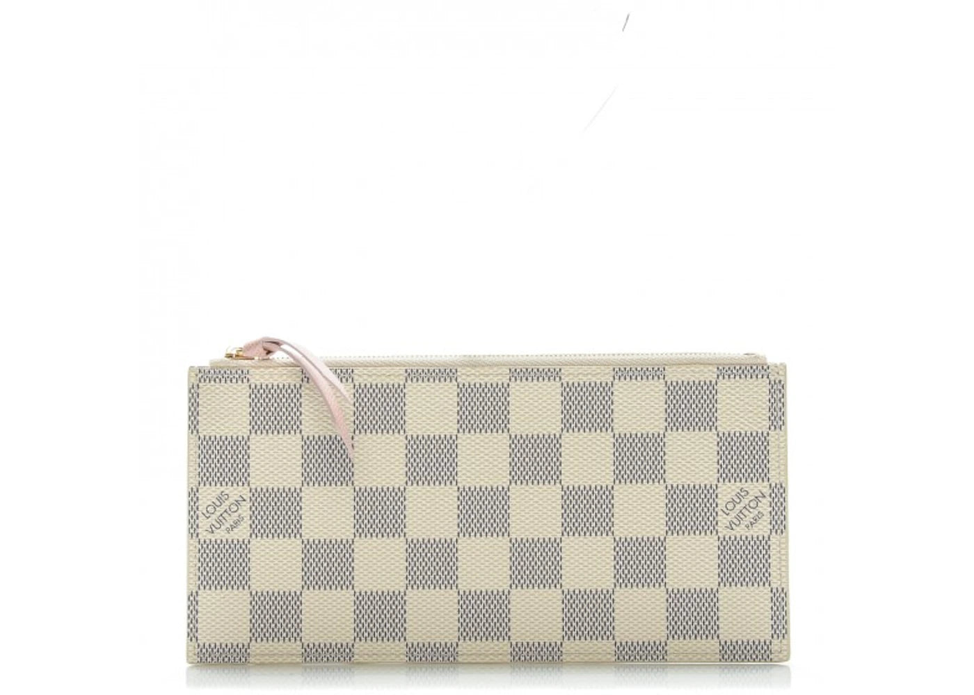 Louis Vuitton Pochette Felicie Zippered Insert Damier Azur Rose Ballerine Lining